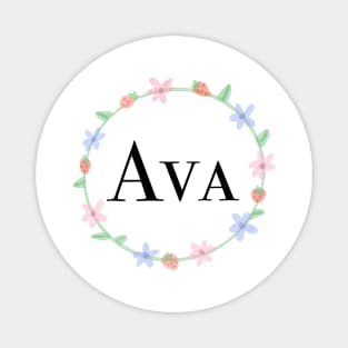 Ava name design Magnet